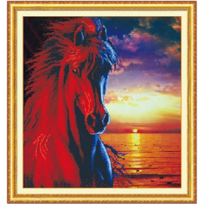 [보석 십자수]A9606-Sunset horse
