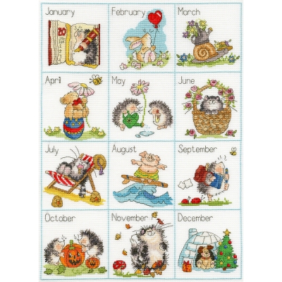 [영국 십자수패키지]XMS15-Calendar Creatures