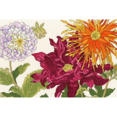 영국 십자수패키지(XBD11)-Dahlia Blooms