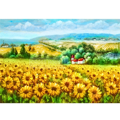 [고려미술]BL3D-1030 해바라기언덕(원형+AB)65x47cm