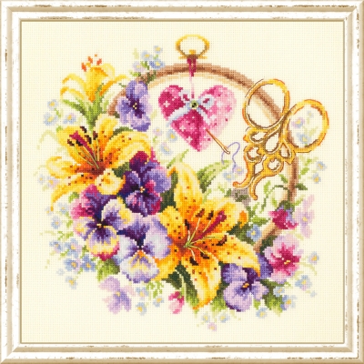 Magic Needle Kit/Lilies for Needlewoman-100-121