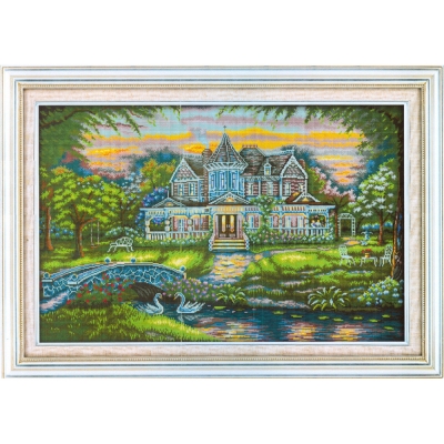 실십자수 프린트패키지 14ct-The manor(3D)-F849^