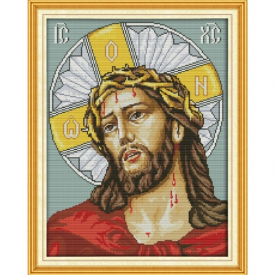 14CT 십자수 프린트 패키지-예수수난 (3D)-R623^