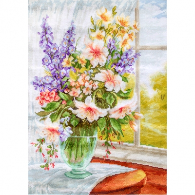 루카스 실십자수 패키지 Flowers at the Window,BU4015