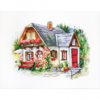 루카스 실십자수 패키지 Beautiful Country House,BU4005