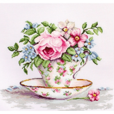 루카스 실십자수 패키지 Blooms in a Tea Cup,BA2321