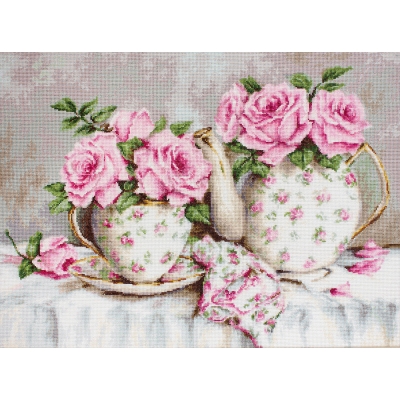 루카스 실십자수 패키지 Morning Tea and Roses,BA2320