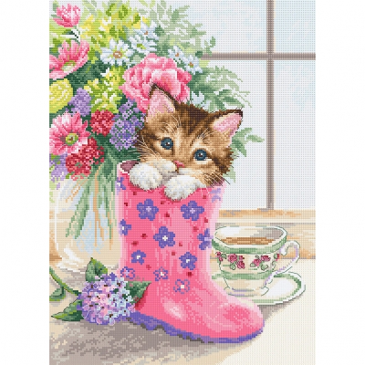 루카스 실십자수 패키지 Pretty kitten,B2390