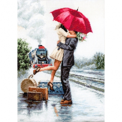 외국 십자수패키지 Luca-S/ Couple on train station-B2369