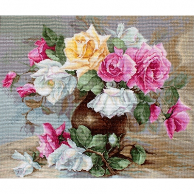 십자수 수입패키지-Luca-S/ B587 Vase with Roses