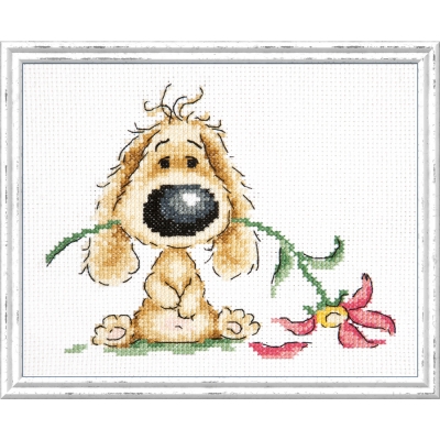 Magic Needle Kit/Puppy and flower-16-22^