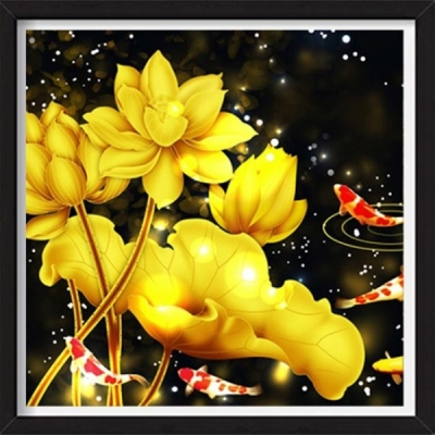 금색연꽃(A9313-2) 보석십자수-Y