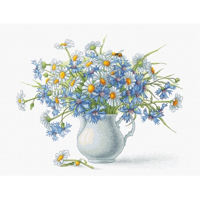루카스 실십자수 패키지 Cornflowers and camomiles,B2275