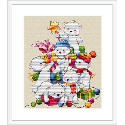 외국 십자수패키지 Merejka/Christmas Bears-K-55