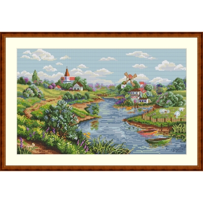 외국 십자수패키지 Merejka/Spring View(River View)-K-57