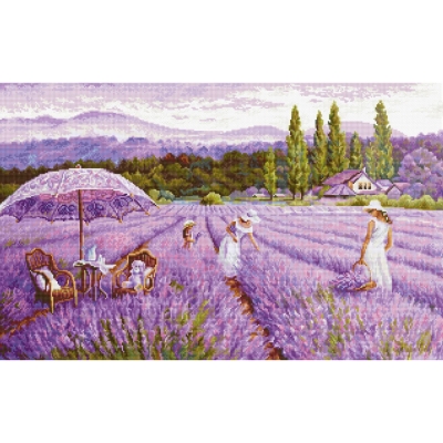 루카스 실십자수 패키지 Gold Collection Lavender field,BU5008
