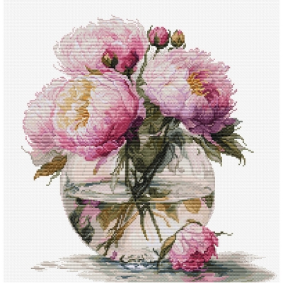 루카스 실십자수 패키지 Bouquet of Peonies, B7028