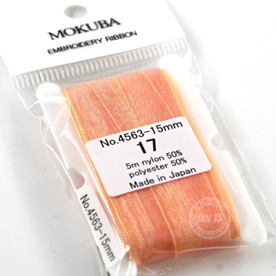 모쿠바 리본 자수실 오간디 4563 15mm 17