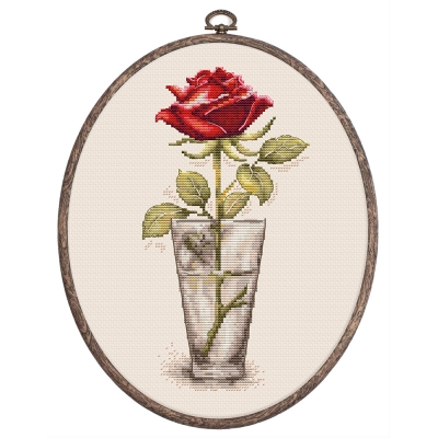 루카스 실십자수 패키지 후프 Rose,BC235
