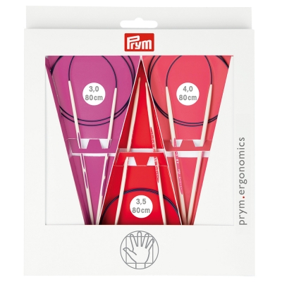 Prym 프림 에르고노믹스 줄바늘 원형 대바늘 3종 세트 215000