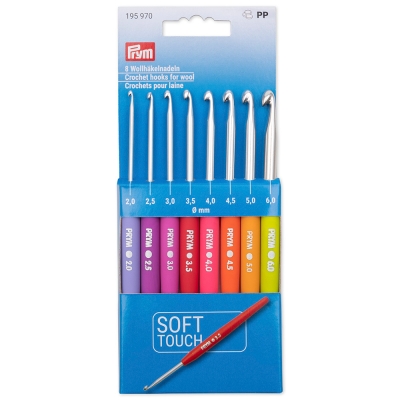 Prym프림 소프트그립 모사용 코바늘 8세트 2mm-6mm 195970