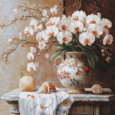 루카스 실십자수 패키지 Gold Collection / The Elegance of the Orchid, B714