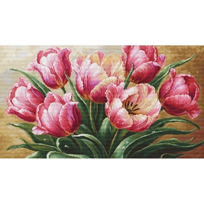 루카스 실십자수 패키지 Gold Collection / Graceful Tulips, B718