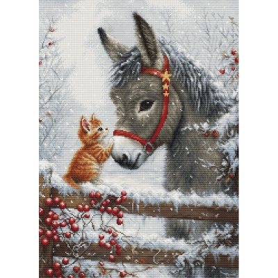 루카스 실십자수 패키지 Gold Collection / Warm Hug, BU5075
