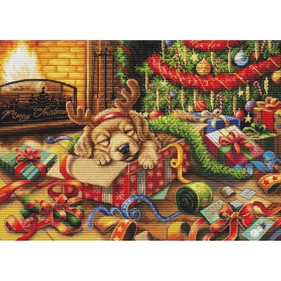 루카스 실십자수 패키지 Santas Little Troublemaker, BU5079