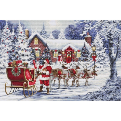 루카스 실십자수 패키지 Gold Collection / Santas Visit, BU5084